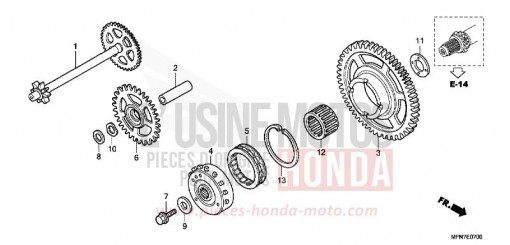 EMBRAYAGE DE DEMARRAGE CB1000RA9 de 2009